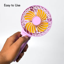 Compact table fan with battery pack