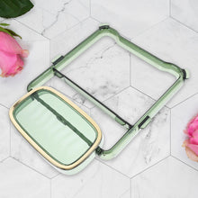 2-in-1 Self-Adhesive Towel Hanger & Soap Holder Stand (1 Pc)