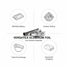 Heavy-Duty Aluminum Foil Roll – Non-Stick, Thick Sheet Baking & (10m x 300mm)