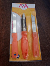 3in1 Multipurpose Stainless Steel Classic Kitchen Knife Set of 3